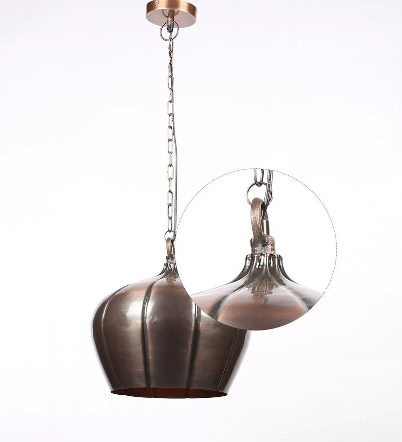 Acorn Copper Metal Hanging Light - Stello Light Studio