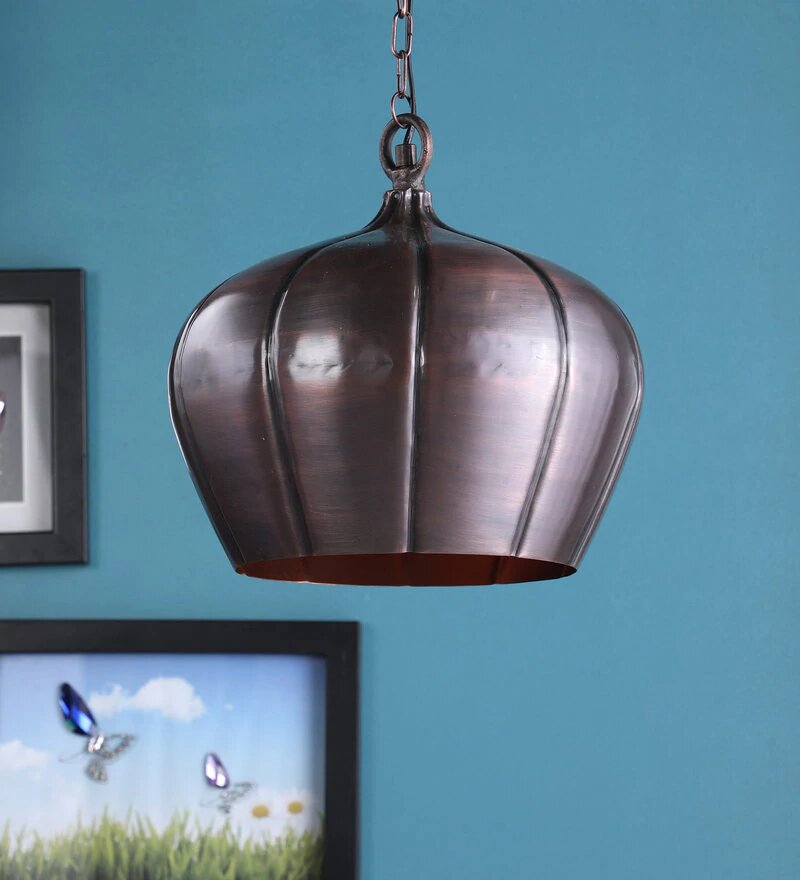 Acorn Copper Metal Hanging Light - Stello Light Studio