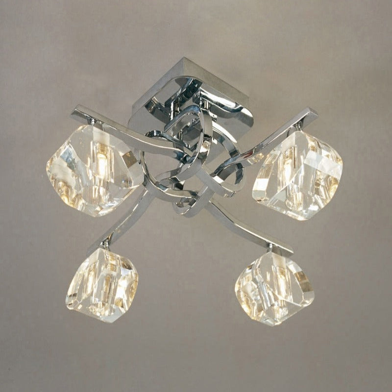 ALFA CEILING 4 LIGHT POLISHED CHROME - Stello Light Studio