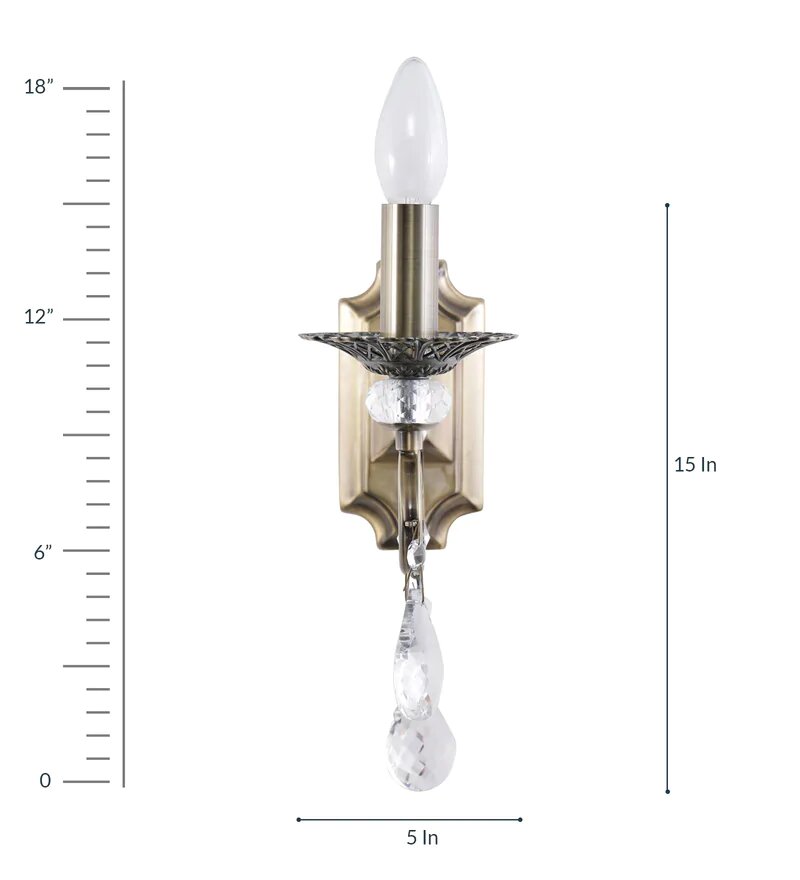 ARONA Antique Brass Wall Light - Stello Light Studio