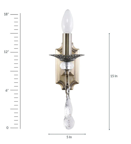ARONA Antique Brass Wall Light - Stello Light Studio