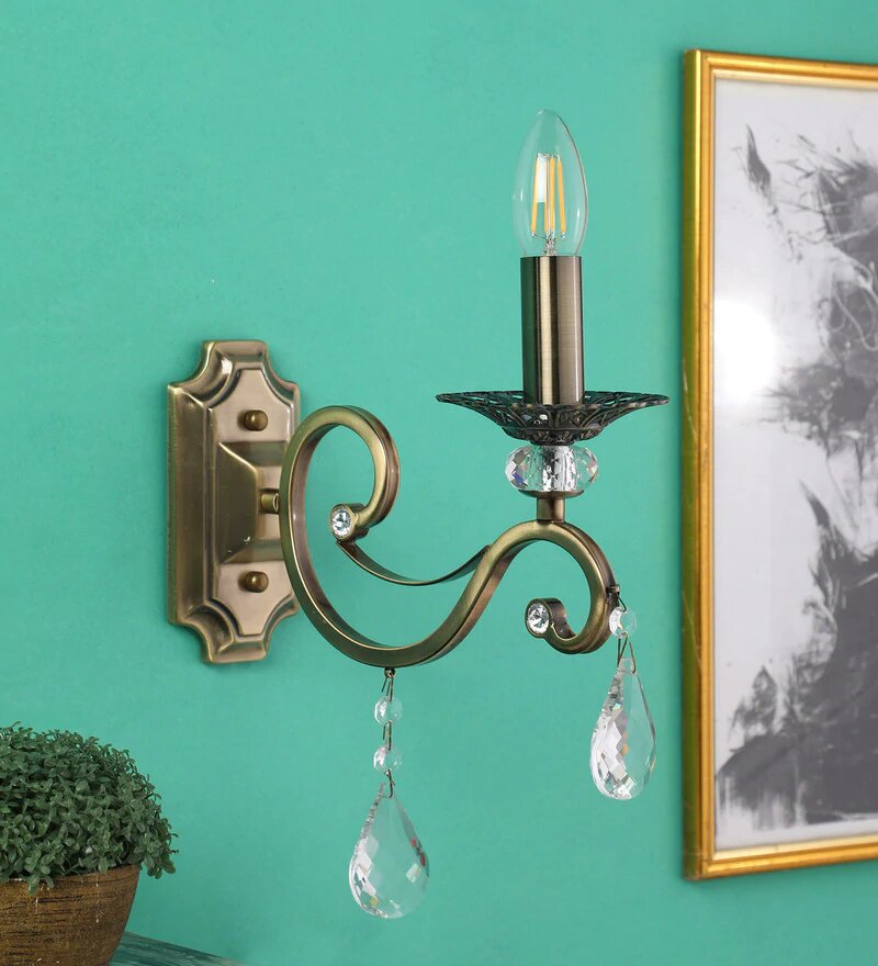 ARONA Antique Brass Wall Light - Stello Light Studio