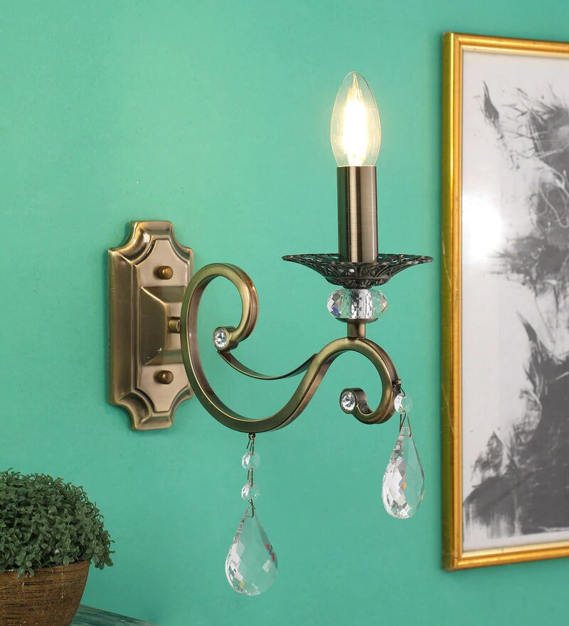 ARONA Antique Brass Wall Light - Stello Light Studio