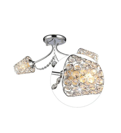 CASTER Chrome Ceiling Light - 2 Lights - Stello Light Studio