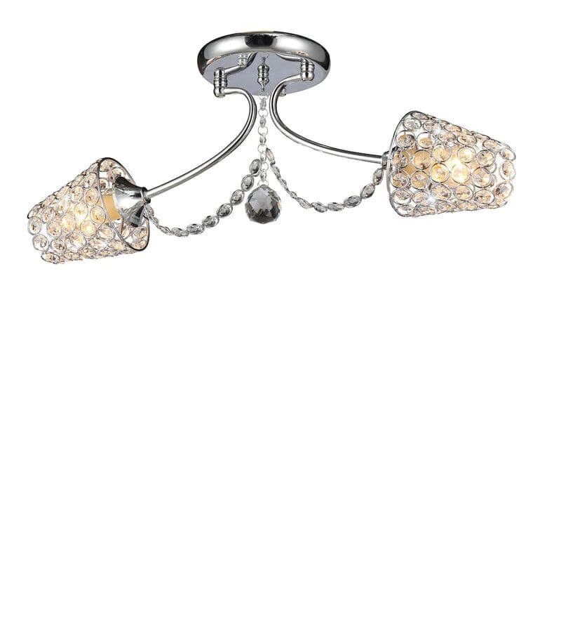 CASTER Chrome Ceiling Light - 2 Lights - Stello Light Studio