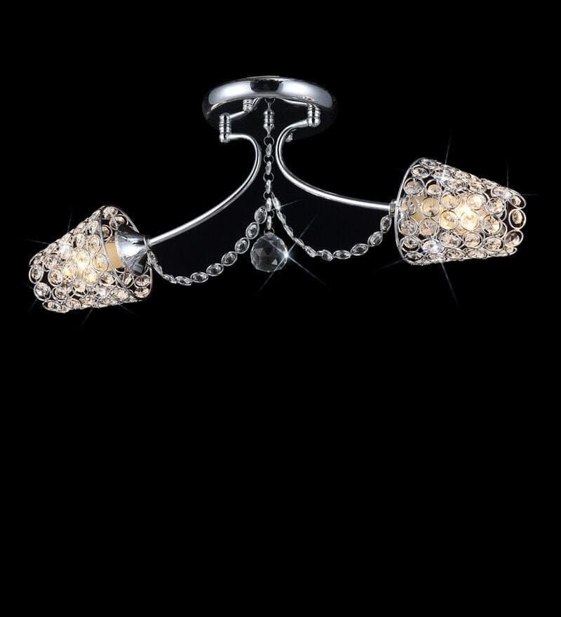 CASTER Chrome Ceiling Light - 2 Lights - Stello Light Studio