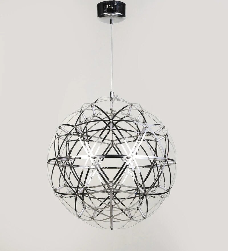 Doblar Chrome Metal Chandelier - Large