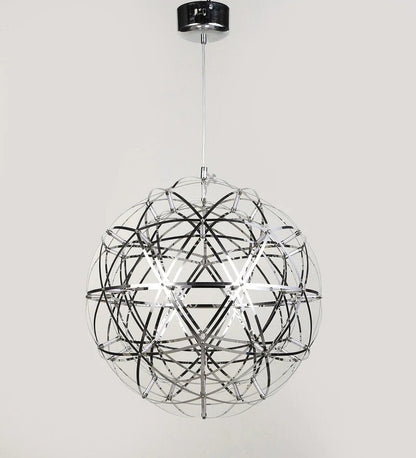 Doblar Chrome Metal Chandelier - Large