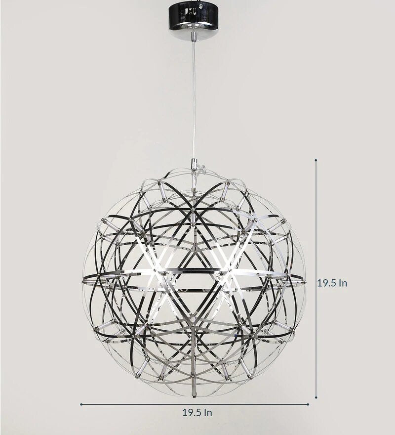 Doblar Chrome Metal Chandelier - Stello Light Studio