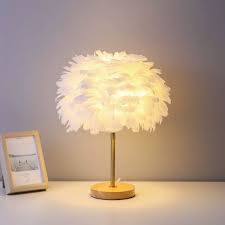 FEATHER FLOWER BLOSSOM TABLE LAMP