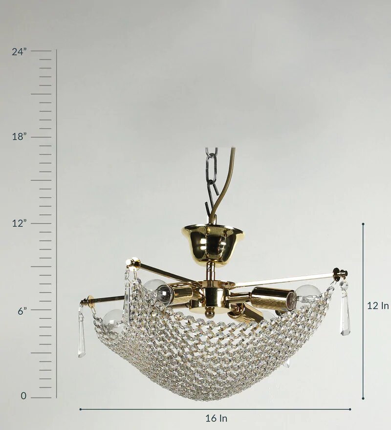 KAPARI Gold Ceiling Light - 4 Lights - Stello Light Studio