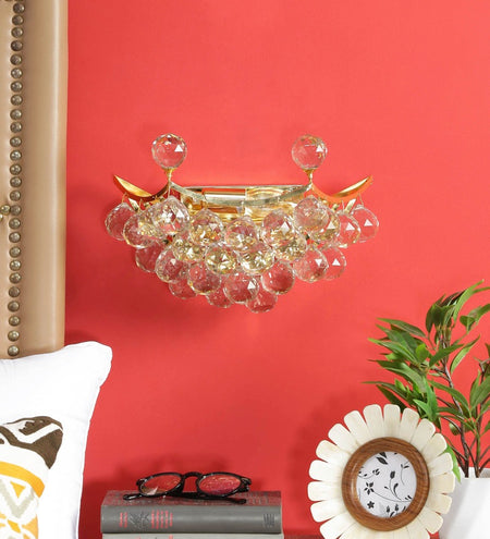 ATTRI Gold Metal and Glass Wall Light - 2 Lights - Stello Light Studio