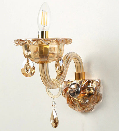 Palacio Gold Glass and Crystal Wall Light - Stello Light Studio