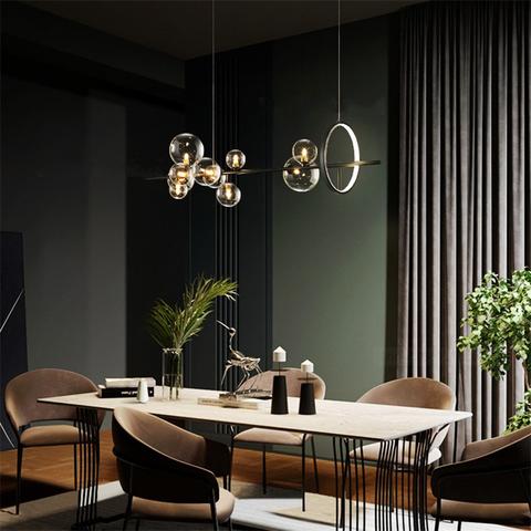 BLACK BUBBLE LED CHANDELIER