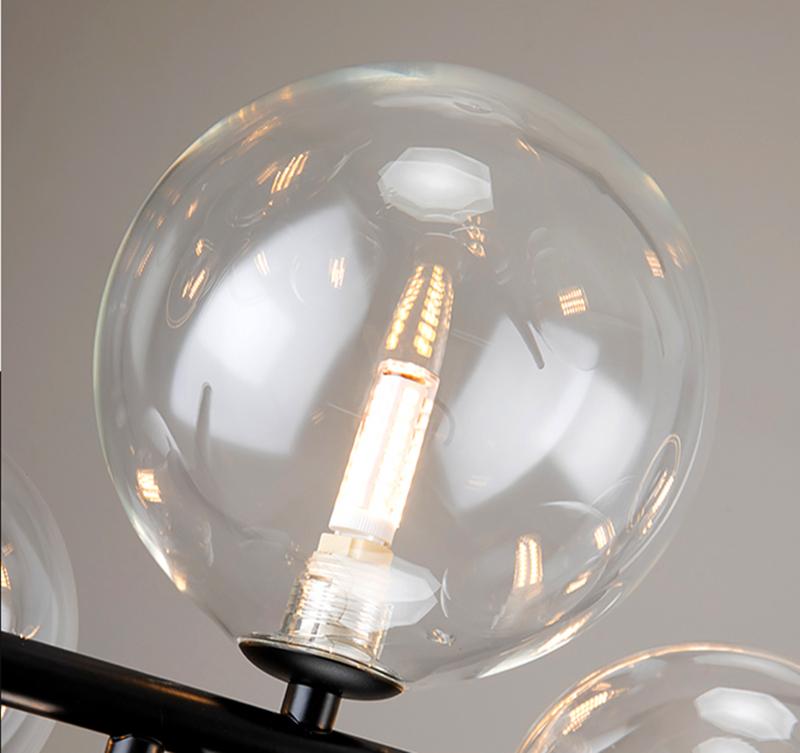 BLACK BUBBLE LED CHANDELIER