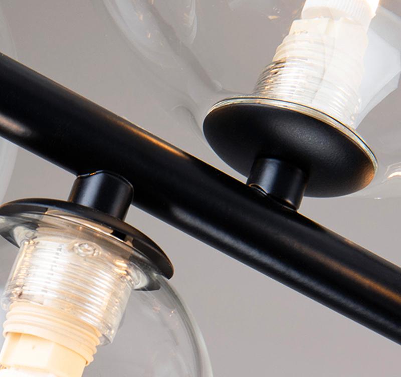BLACK BUBBLE LED CHANDELIER