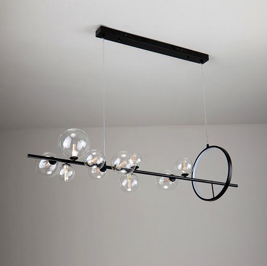 BLACK BUBBLE LED CHANDELIER