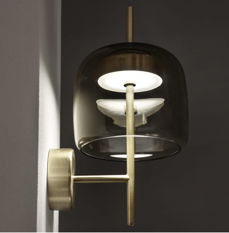 SMOKE GLASS LED WALL LIGHT