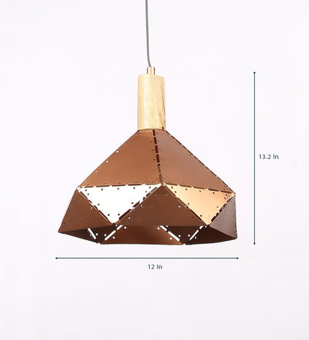 Wicker Antique Gold Metal Hanging Light - Stello Light Studio